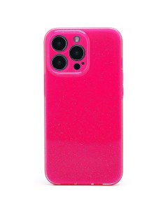 Чехол iPhone 13 Pro силиконовый с блестками 3 розовый Promise mobile
