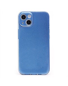 Чехол iPhone 13 силиконовый с блестками 3 голубой Promise mobile