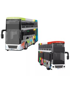 Модель автобуса двухэтажный металлический со светом и звуком инерционный YD6631A Yeading