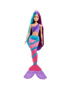 Кукла Mattel Игра с волосами русалка с длинными волосами GTF39 Barbie