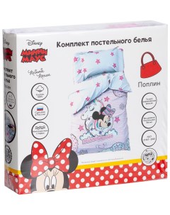 Детское постельное бельё 1 5 сп Minnie Mouse с единорогом поплин Disney