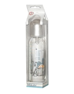 Детская бутылочка Стеклянная стандартная 240 мл соска силиконовая Bebe jou