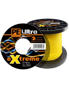 Плетеный Шнур Для Рыбалки Pe Ultra Extreme 0 80mm Цвет Желтый 250m Aqua
