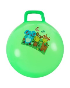 Гимнастический мяч с ручкой попрыгун Девчонки и Мальчишки d 50 см зеленый Urm