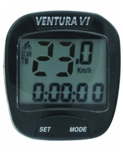 Велокомпьютер 6 функций черный VI Ventura