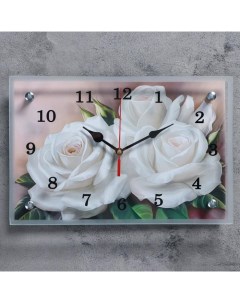 Часы настенные серия Цветы Розы 20х30 см Nobrand
