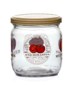 Банка Red Tomatoes для сыпучих продуктов стекло с крышкой 425 мл Herevin