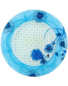 Тарелка плоская голубые цветы 23x1 9 см House & holder