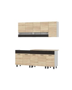 Кухонный гарнитур КГ 2 200 см коричневый бежевый Sv-мебель