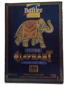 Чай Pekoe супер слон черный листовой 200 г Battler