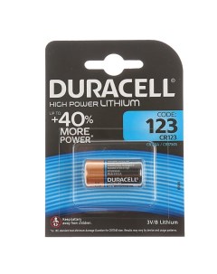 Батарейка литиевая CR123 CR123A CR17345 1BL для фото 3В блистер 1шт Duracell