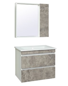 Мебель для ванной Манхэттен 75 серый бетон Runo