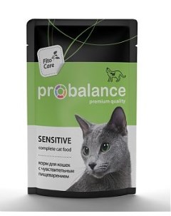 Влажный корм для кошек Sensitive с чувствительным пищеварением 85г Probalance