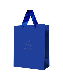 Пакет подарочный Классика Синий ламинированный 11х14х6 5см 12 штук Meshu