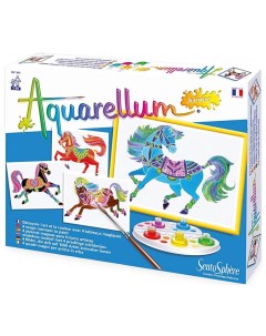 Акварельная раскраска Aquarellum Junior Лошади Sentosphere
