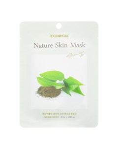 Тканевая маска для лица с экстрактом зеленого чая Foodaholic