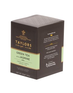 Чай зеленый С цветками жасмина 20х2 5 г Taylors