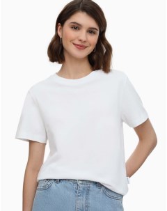 Базовая футболка Straight белого цвета из джерси Gloria jeans