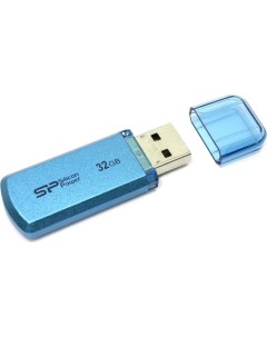 Накопитель USB 2 0 32GB Helios 101 SP032GBUF2101V1B синий Silicon power