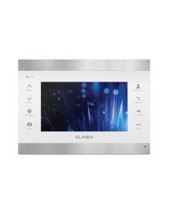 Видеодомофон SL 07IP Silver White цветной TFT LCD 7 16 9 800 480 подключение 2 х вызывных панелей и  Slinex