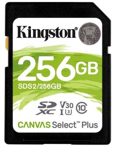 Карта памяти SDXC 256GB SDS2 256GB Canvas Select Plus 100R C10 UHS I U3 V30 Kingston