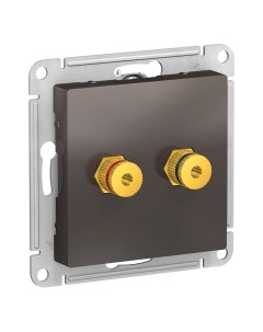 Розетка ATN000687 AtlasDesign аудио двухместная мокко Systeme electric