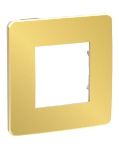 Рамка NU280260 1 ная золото бежевая Schneider electric