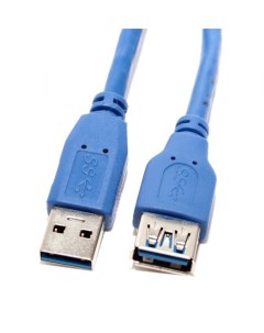 Кабель интерфейсный USB 3 0 удлинитель UC3011 010F AM AF 1м синий 5bites