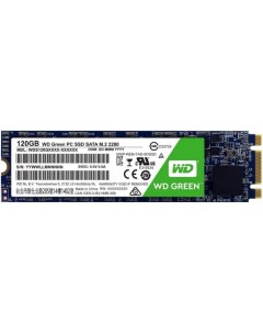 Накопитель SSD M 2 2280 WDS120G2G0B WD Green 120GB SATA 6Gb sTLC 3D NAND 545MB s MTTF 1M Retail Western digital