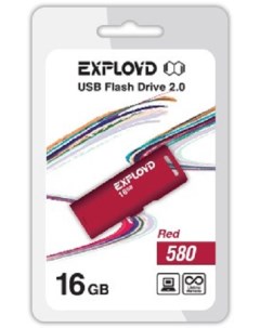 Накопитель USB 2 0 16GB 580 красный Exployd