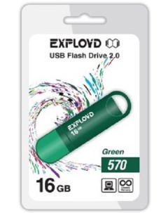 Накопитель USB 2 0 16GB 570 зелёный Exployd