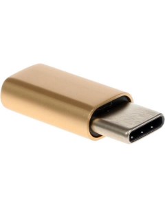 Адаптер переходник Micro USB Type C УТ000013669 золотой Red line