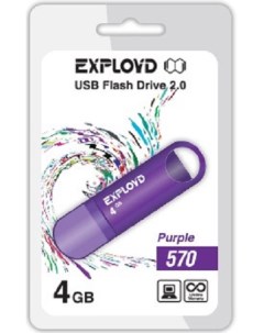 Накопитель USB 2 0 4GB 570 пурпурный Exployd