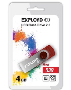 Накопитель USB 2 0 4GB 530 красный Exployd