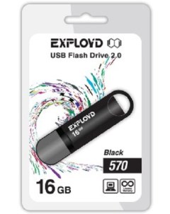 Накопитель USB 2 0 16GB 570 чёрный Exployd