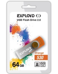 Накопитель USB 2 0 64GB 530 оранжевый Exployd