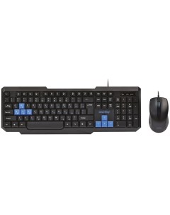 Клавиатура и мышь One SBC 230346 KB черно синий Smartbuy
