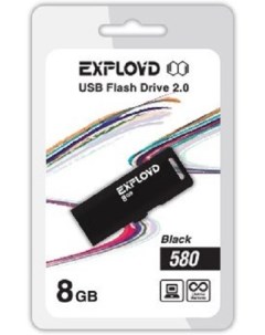 Накопитель USB 2 0 8GB 580 чёрный Exployd