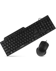 Клавиатура и мышь CMMK 520B CM000001539 черные 111 кнопок 1 8 м 1000 dpi 3 клавиши 1 4м USB Crown