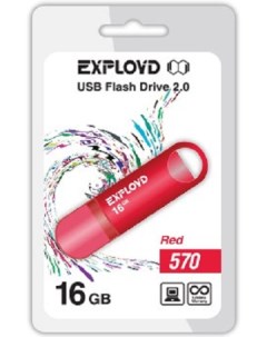 Накопитель USB 2 0 16GB 570 красный Exployd