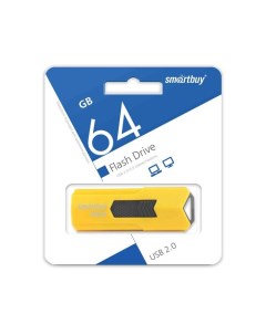 Накопитель USB 2 0 64GB SB64GBST Y Stream жёлтый Smartbuy