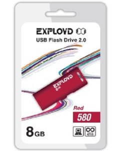 Накопитель USB 2 0 8GB 580 красный Exployd