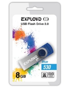 Накопитель USB 2 0 8GB 530 синий Exployd