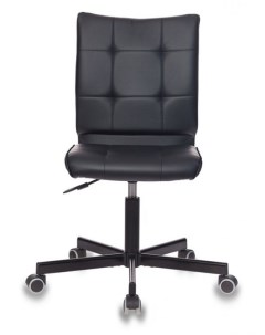 Кресло офисное CH 330M цвет черный Leather Black искусственная кожа крестовина металл черный Бюрократ