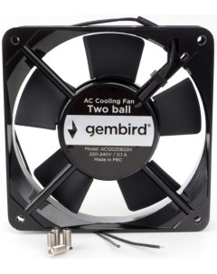 Вентилятор для корпуса AC12025B22H 120x120x25 AC 220 подшипник 2 pin провод 30 см Gembird