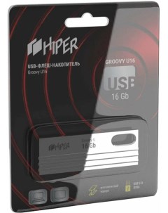 Накопитель USB 2 0 16GB Groovy U16 HI USB216GBU280S серебристый Hiper