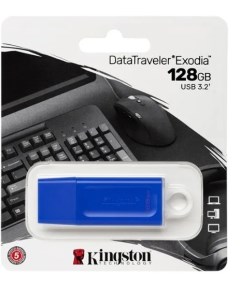 Накопитель USB 3 2 128GB KC U2G128 7GB DataTraveler Exodia синий Kingston