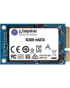 Накопитель SSD mSATA SKC600MS 512G KC600 512GB SATA 6Gb s 3D TLC 550 520MB s MTBF 1M Kingston