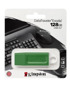 Накопитель USB 3 2 128GB KC U2G128 7GG DataTraveler Exodia зелёный Kingston