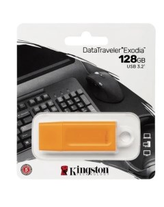 Накопитель USB 3 2 128GB KC U2G128 7GO DataTraveler Exodia оранжевый Kingston